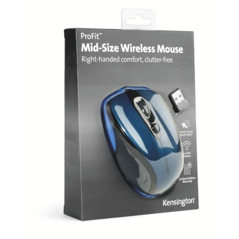 Mouse wireless Kensington Pro Fit medie dimensioni blu K72421WW